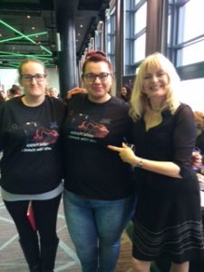 With Tracy and Rose in SLAVE TO THE RHYTHM t-shirts