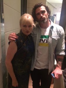 Jane dressed up with Stu
